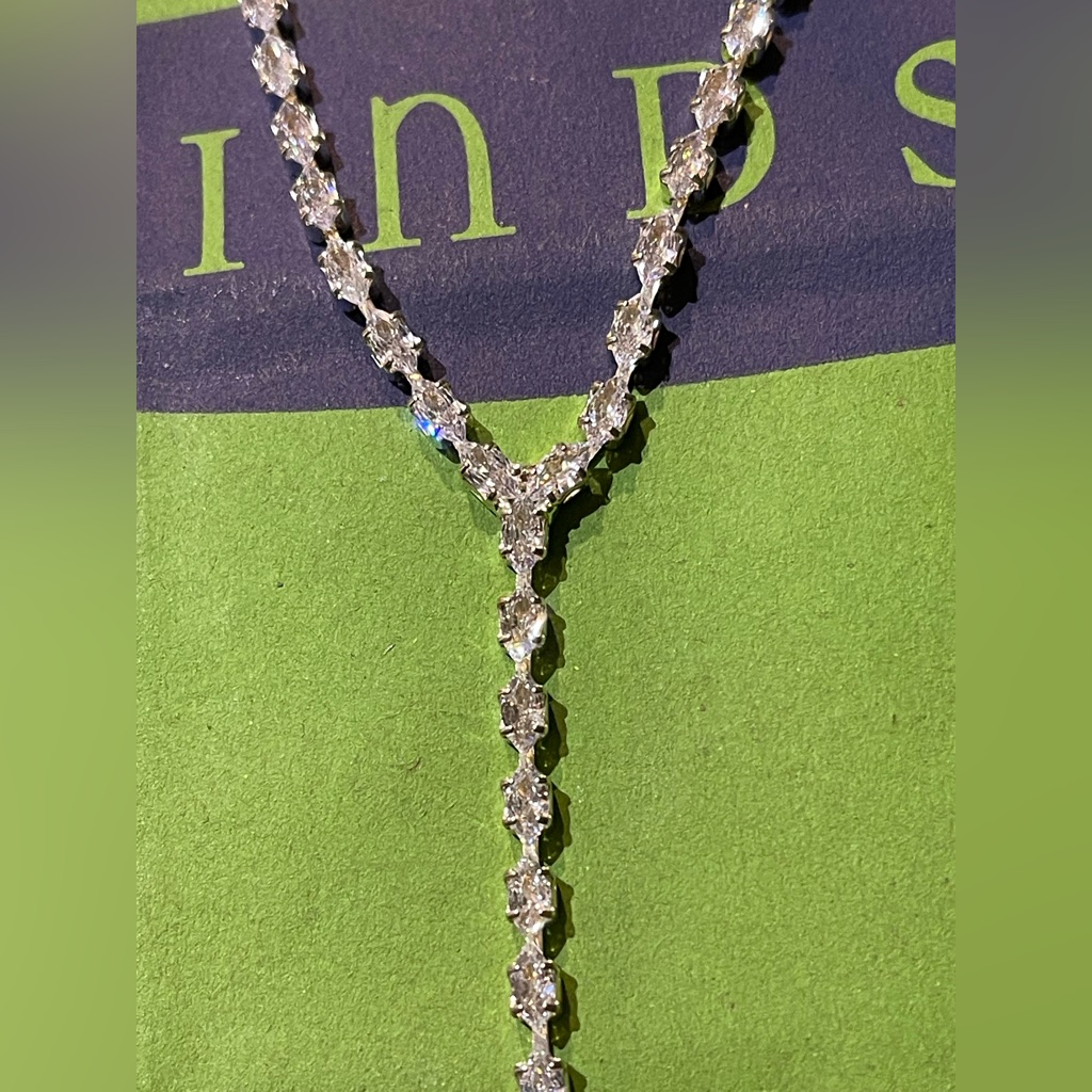Brand New From Windsor! Y Necklace. Cubic Zirconia.